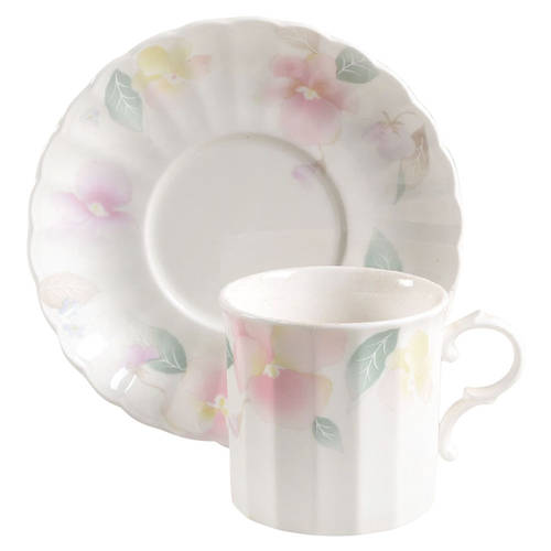 Silk Blossoms Flat Cup & Saucer Set by Mikasa