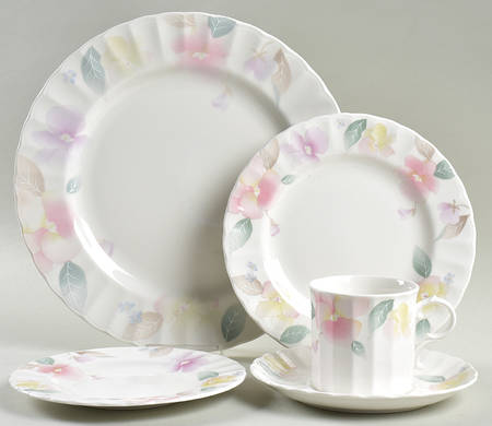 Silk Blossoms 5 Piece Place Setting