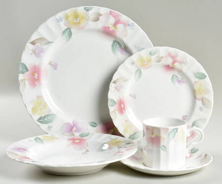 Silk Blossoms 5 Piece Place Setting
