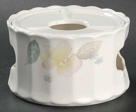 Silk Blossoms China Warmer Stand
