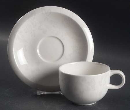 Silk Brocade Flat Cup & Saucer Set