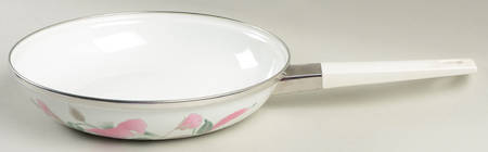 Silk Flowers 9" Metal Skillet
