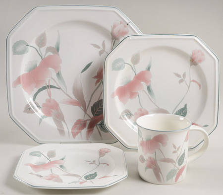 Silk Flowers 4 Piece Place Setting