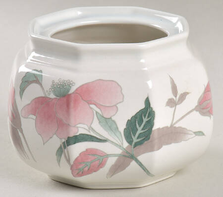 Silk Flowers Sugar Bowl No Lid