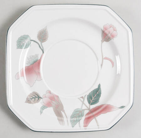Silk Flowers Underplate for Round Gravy Boat