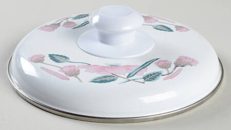 Silk Flowers Lid for 2 Quart Metal Covered Casserole
