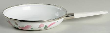 Silk Flowers 10" Metal Skillet No Lid