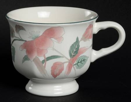 Silk Flowers Footed Cup