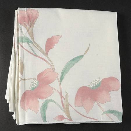 Silk Flowers 33" Square Tablecloth