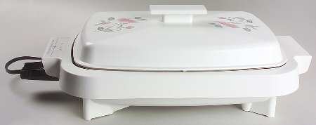 Silk Flowers Large Electric Skillet & Lid