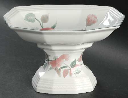 Silk Flowers Oval Compote (Height X Length)