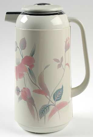 Silk Flowers Plastic Thermos/Carafe & Lid