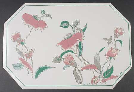 Silk Flowers Vinyl Placemat