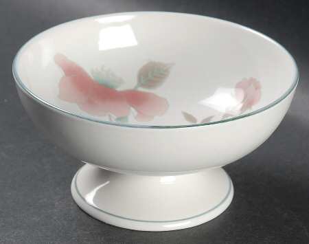 Silk Flowers Crudite Snack Bowl/Dip Or Sherbet