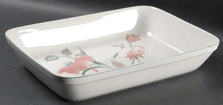 Silk Flowers 13"  Rectangular Baker
