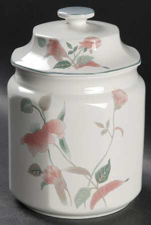 Silk Flowers Large Canister & Lid