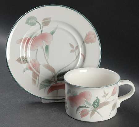Silk Flowers Oversized Cup & Saucer Set