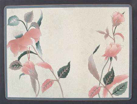 Silk Flowers Corkboard Placemat