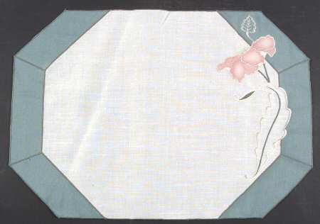 Silk Flowers Cloth Placemat
