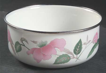 Silk Flowers 7" Metal Bowl