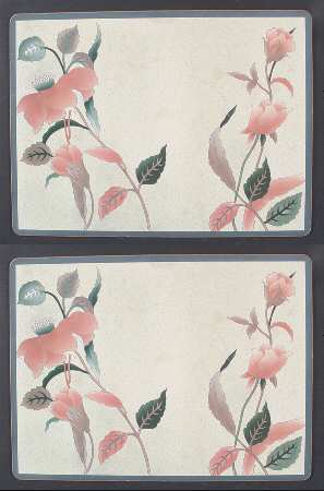 Silk Flowers (Set of 2) Corkboard Placemat