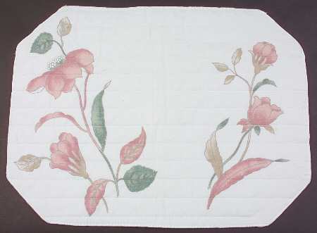 Silk Flowers Cloth Placemat