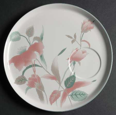 Silk Flowers Snack Plate