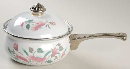 Silk Flowers 1 Qt Metal Saucepan