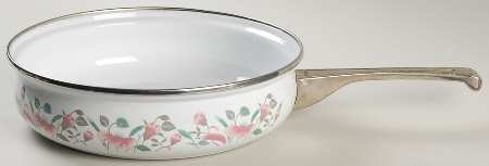 Silk Flowers 10" Metal Skillet No Lid