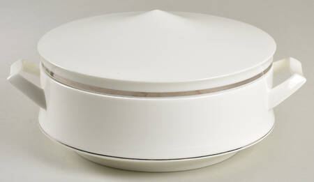 Silver Halo Round Covered Vegetable