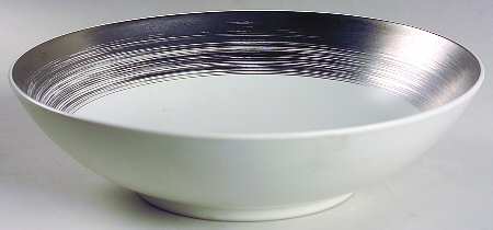 Silver Halo 9" Round Vegetable Bowl
