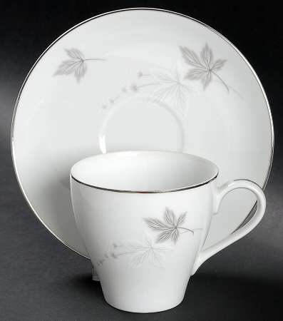Silver Maple Flat Cup & Saucer Set