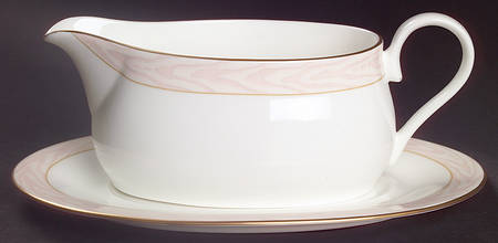 Silk Moire Gravy Boat & Underplate