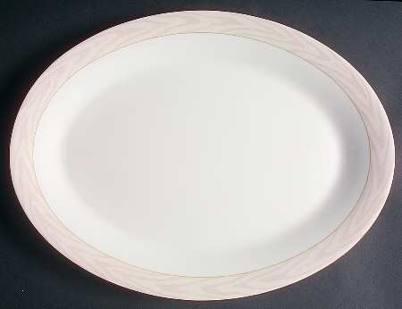 Silk Moire 14" Oval Serving Platter