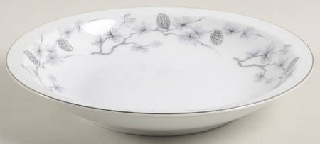 Silver Pine Rim Soup Bowl