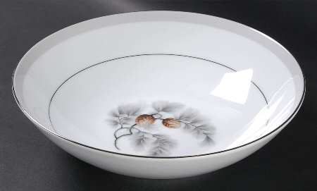 Silver Pine 9" Round Vegetable Bowl
