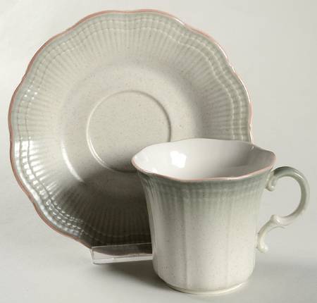 Signs of Spring Flat Cup & Saucer Set