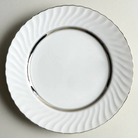 Silver Swirl Salad Plate by Mikasa