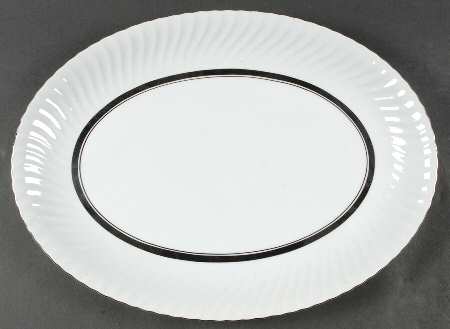 Silver Swirl 16" Oval Serving Platter