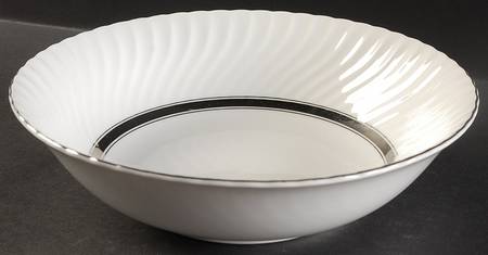Silver Swirl 9" Round Vegetable Bowl