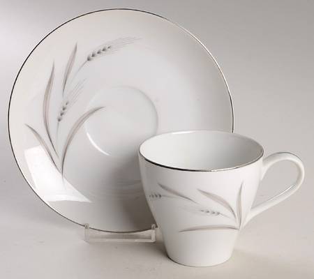 Silver Wheat (5787) Flat Cup & Saucer Set