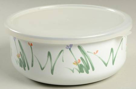 Sketch Book 7 1/2" Metal Bowl W/Plastic Lid