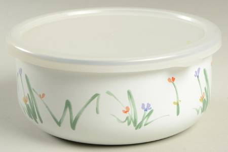 Sketch Book 6 5/8" Metal Bowl W/Plastic Lid