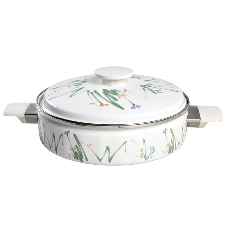 Sketch Book 2.5 Qt Round Metal Covered Casserole