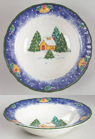 Sleigh Bells Rim Fruit/Dessert (Sauce) Bowl