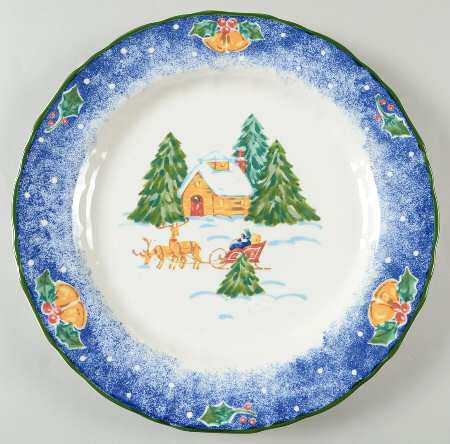 Sleigh Bells 12" Chop Plate (Round Platter)