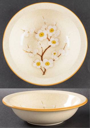 Snow Blossom Rim Soup Bowl