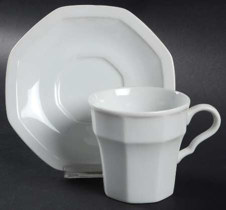 Snow Drop Flat Cup & Saucer Set by Mikasa