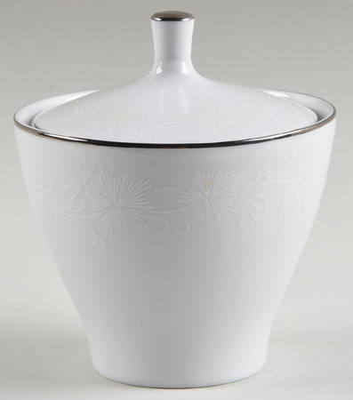 Snow Flower Sugar Bowl & Lid