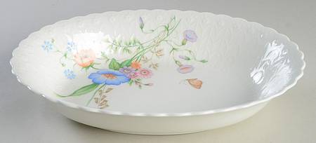 Something Blue 10" Oval Vegetable Bowl